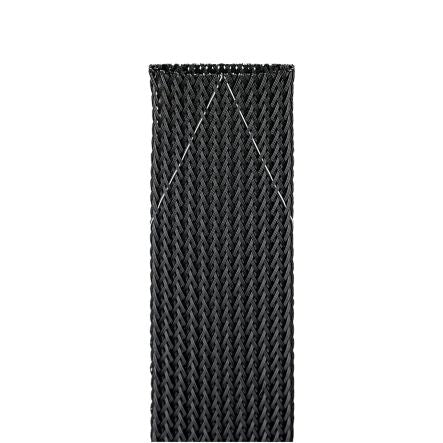 Panduit SE125P-LR0 | SE125P-LR0 Braided Sleeving, Black, PET, 1.25" Nom Dia., 50', PK1