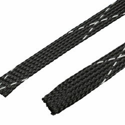 Panduit SE150PFR-TR0 | SE150PFR-TR0 Braided Sleeving, Black, FR (PET), 1.5" Nom Dia., 200', PK1