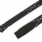 Panduit SE125PFR-TR0 | SE125PFR-TR0 Braided Sleeving, Black, FR (PET), 1.25" Nom Dia., 200', PK1