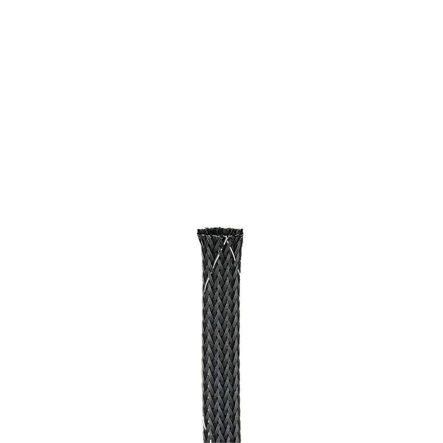 Panduit SE38PFR-MR0 | SE38PFR-MR0 Braided Sleeving, Black, FR (PET), 0.38" Nom Dia., 1000', PK1