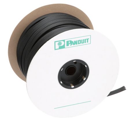 Panduit SE75P-DR0 | Braided Sleeving, Black, PET, 0.75" Nom Dia., 500', PK1