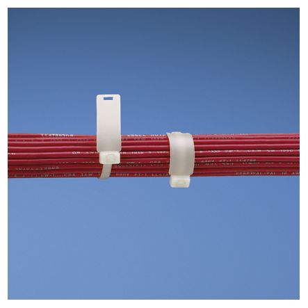 Panduit SSM2S-C | Pan-Ty SSM2S-C Sta-Strap Marker Cable Tie, PA6.6, 6.7"L, 50lb, PK100