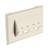 Panduit T70FH4IW | Snap-on Horizontal Sloped Communication Faceplate, 4 Position, Off White