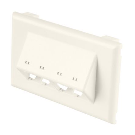 Panduit T70FH4WH | Surface Raceway, T-70 Hz,Slp, 4 Pt, Mini-Com Facplt, White
