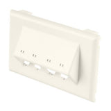 Panduit T70FH4WH | Surface Raceway, T-70 Hz,Slp, 4 Pt, Mini-Com Facplt, White