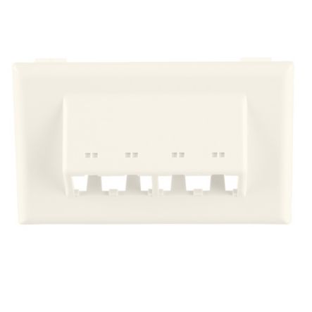 Panduit T70FH4WH | Surface Raceway, T-70 Hz,Slp, 4 Pt, Mini-Com Facplt, White
