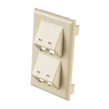 Panduit T70FV4EI | Snap-on Vertical Sloped Communication Faceplate, 4 Position, Electric Ivory