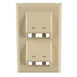 Panduit T70FV4EI | Snap-on Vertical Sloped Communication Faceplate, 4 Position, Electric Ivory