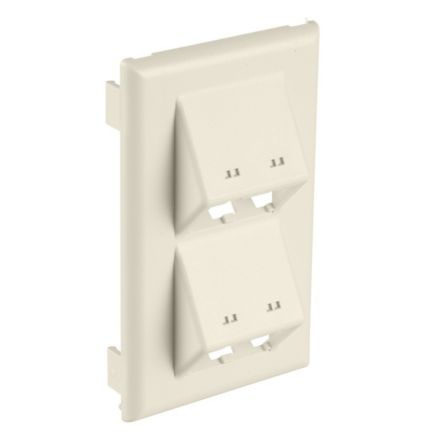 Panduit T70FV4IW | Snap-on Vertical Sloped Communication Faceplate, 4 Position, Off White
