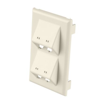 Panduit T70FV4IW | Snap-on Vertical Sloped Communication Faceplate, 4 Position, Off White