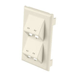 Panduit T70FV4IW | Snap-on Vertical Sloped Communication Faceplate, 4 Position, Off White