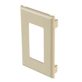 Panduit T70PGEI | Single Gang Snap-on Rectangular Electrical/Communication Faceplate, Electric Ivory