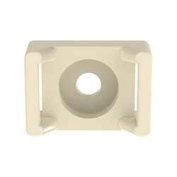 Panduit TM3S8-M69 | TM3S8-M69 Cable Tie Mount, Ivory, V-0 PA 6.6, 0.86x0.61", #8 Screw, PK1000