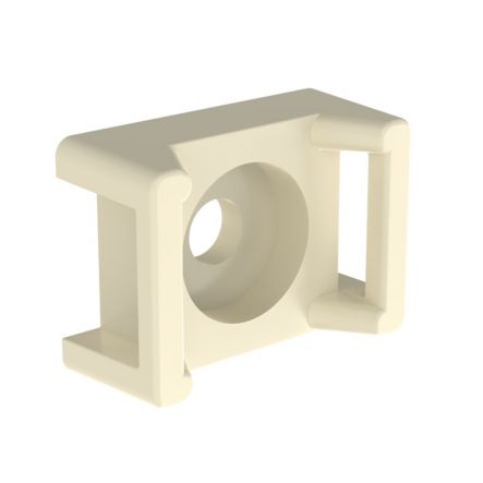Panduit TM3S8-M69 | TM3S8-M69 Cable Tie Mount, Ivory, V-0 PA 6.6, 0.86x0.61", #8 Screw, PK1000