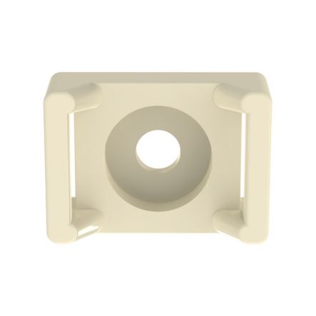 Panduit TM3S8-M69 | TM3S8-M69 Cable Tie Mount, Ivory, V-0 PA 6.6, 0.86x0.61", #8 Screw, PK1000
