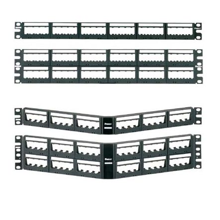 Panduit UICMPP48BLY 48-Port Patch Panel With Twelve UICPPL4BL Mini-Com(R) Ultimate ID(R) Faceplates