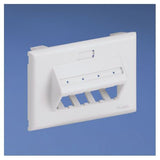 Panduit UIT70FH4IW | Mini-Com Snap-On Ultimate ID Sloped Communication Faceplate