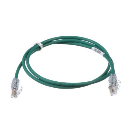 Panduit UTP28SP3GR | Copper Patch Cord, RJ45-RJ45, Small Diameter, 28 AWG, Green CM/LSZH UTP Cable, 3 FT.
