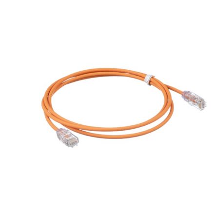 Panduit UTP28SP5OR | Copper Patch Cord, RJ45-RJ45, Small Diameter, 28 AWG, Orange CM/LSZH UTP Cable, 5 FT.