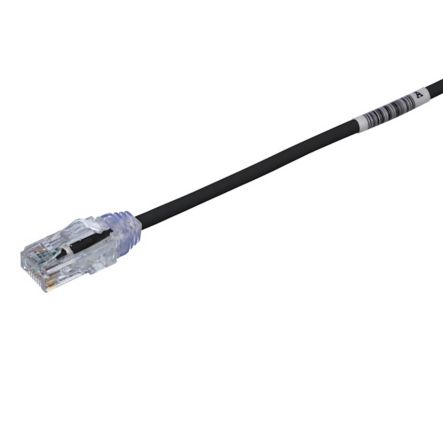Panduit UTP28SP8INBL | Copper Patch Cord, Cat 6 Performance (SD), 28 AWG, Black CM/LSZH UTP Cable, 8in