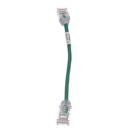 Panduit UTP28SP8INGR | Copper Patch Cord, Cat 6 Performance (SD), 28 AWG, Green CM/LSZH UTP Cable, 8in