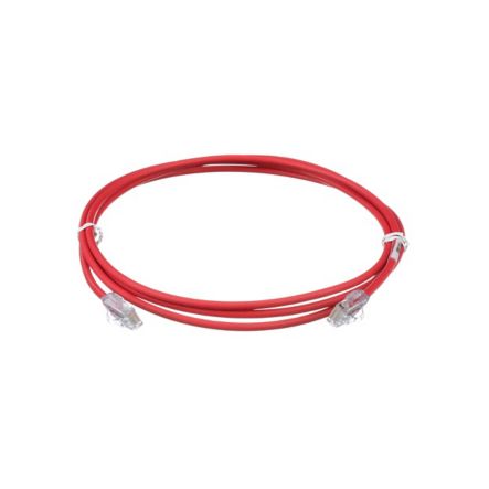 Panduit UTP28X7RD | Cat 6A 28 AWG UTP Copper Patch Cord, 7 ft, Red