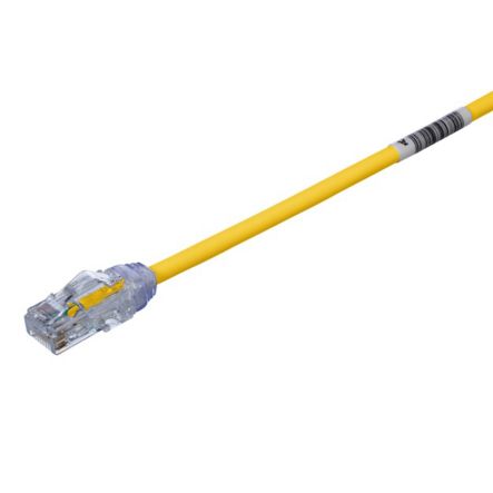 Panduit UTP28X7YL | Cat 6A 28 Awg Utp Copper Patch Cord, 7 Ft, Yellow