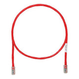 Panduit UTPCH3RDY | Copper Patch Cord, STP, Category 5e, Black Boots, Pan-Plug Modular Plugs, T568A Wiring, Red Jacket, 3 Feet