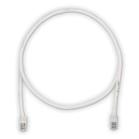 Panduit UTPCH4Y | Copper Patch Cord, STP, Category 5e, Black Boots, Pan-Plug Modular Plugs, T568A Wiring, Off White Jacket, 4 Feet
