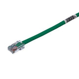 Panduit UTPCH5GRY | Copper Patch Cord, STP, Category 5e, Black Boots, Pan-Plug Modular Plugs, T568A Wiring, Green Jacket, 5 Feet
