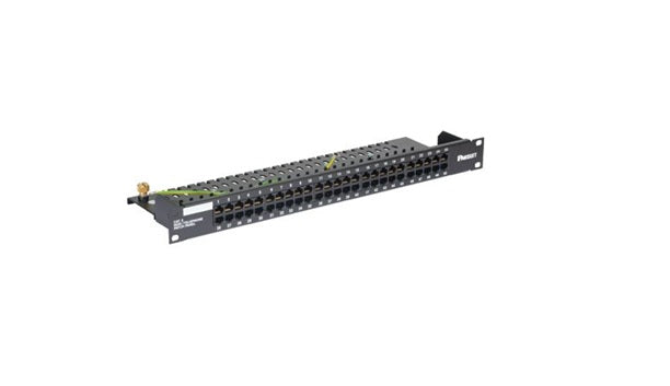 Panduit VP50384KBLY | 50-Port Flat Category 3 ISDN/Telephone Patch Panel, Black