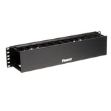 Panduit WMPF1E Horizontal Cable Manager Front Only 2 RU, 3.5";H x 19.0";W x 3.7";D (89mm x 483mm x 94mm).