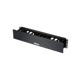 Panduit WMPHF2E Horizontal Cable Manager Front Only 2 RU, 3.5";H x 20.2";W x 3.7";D (89mm x 573mm x 94mm), Includes extended Front covers And Two bend radius clips