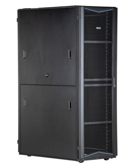 Panduit XG64822BS01C9 | FlexFusion Cabinet, 600MM X 48RU X 1200MM, Black, Hardware Mount Rail, Top Cap