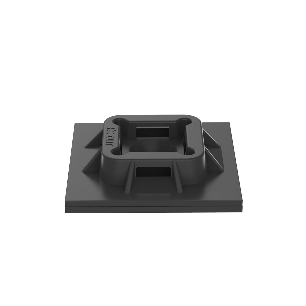 Panduit ABM100-AT-C0 | ABM100-AT-C0 Cable Tie Mount, Black, UV PA6.6, Acrylic Adh., 1x1", PK100