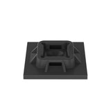 Panduit ABM100-AT-C0 | ABM100-AT-C0 Cable Tie Mount, Black, UV PA6.6, Acrylic Adh., 1x1", PK100
