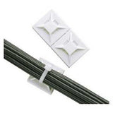 Panduit ABMM-A-C | ABMM-A-C Cable Tie Mount, White, ABS, Rubber Adh., 0.75x0.75", PK100