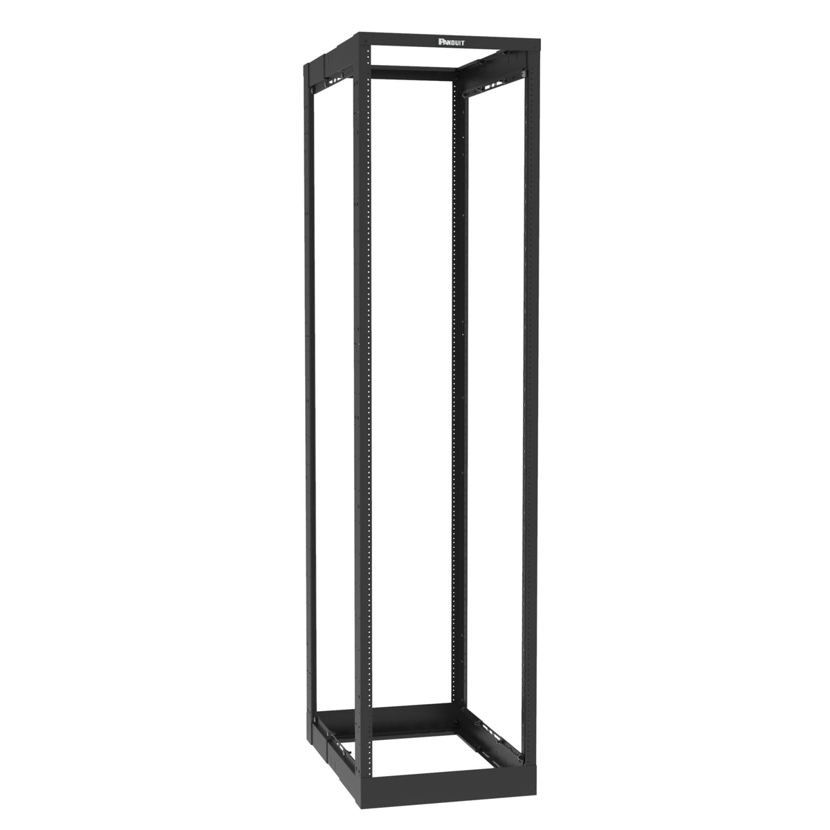 Panduit AR4PCN96 Four Post Rack, 52u, Adjustable Depth, 23 -42, Cage Nut Rails, Black