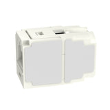 Panduit CC6X88IW | Panduit MINI-COM TX-6A 10Gig - Modular insert - off white - 1 port