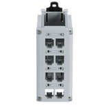 Panduit CDPP8RG | IndustrialNet DIN Rail Mount Patch Panel - 8 Port(s) - 8 x RJ-45 - Rock Gray - DIN Rail Mountable