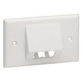 Panduit CFPHS2WH Faceplate, 2 Port, Single Gang, Sloped Horizontal, White