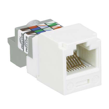 Panduit CJ688TPAW | Panduit MINI-COM TX6 Plus - Modular insert - arctic white - 1 port