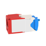 Panduit CJ6X88TGRD-24 | Mini-Com UTP RJ45 Cat 6A TG Jack Module, Red