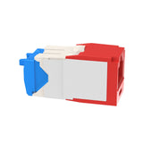 Panduit CJ6X88TGRD-24 | Mini-Com UTP RJ45 Cat 6A TG Jack Module, Red