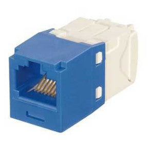 Panduit CJK688TGBU Mini-com Keyed Module, Category 6, Utp, 8-position 8-wire, Universal Wiring, Blue, Tg Style