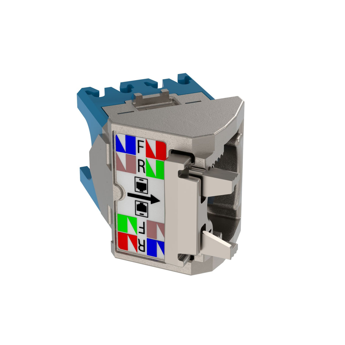 Panduit CJSLRCAPBU-X Mini-com Cat 6 Up/down Jack Module, Shielded, 8 Pos 8 Wire, Universal, Green