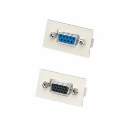 Panduit CMD15HDCWHY | D-Sub Connector, 15 Pin Hd, 2 Port Female/Female Coupler, White