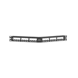Panduit CPA24BLY | Mini-Com Angled Patch Panel, 24 port, 1 RU, BL
