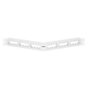 Panduit CPPA24FMWWH | Mini-Com, Angled,Unshielded, Patch Panel, 24 Port, 1 RU, White