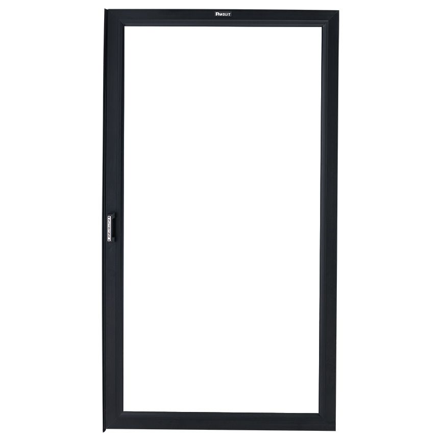 Panduit CUSR1SDLHB1 | Panduit Single Sliding Door - Black - 84" Height - 48" Width